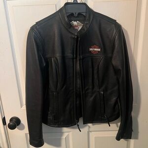 Vintage Harley-Davidson Black Leather Jacket for Women